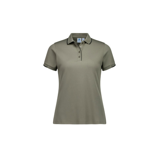 WOmens Focus Short Sleeve Polos Taupe Black
